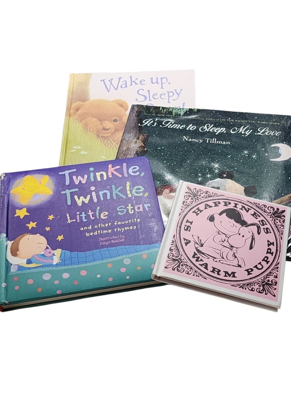4pc Children's Bedtime & Charlie Brown Peanuts Book Set